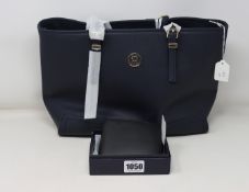 An as new Tommy Hilfiger The Work Bag together with a Tommy Hilfiger Eton wallet.