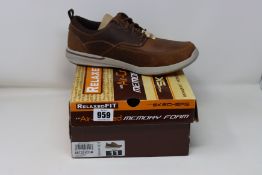 Three pairs of as new Skechers Elent Leven trainers (UK 10).