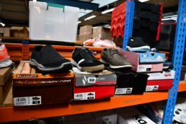 Five pairs of assorted as new Skechers footwear.