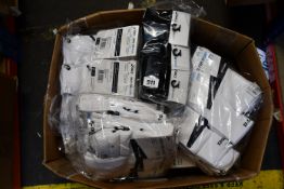 A quantity of as new Asics Made For Sport unisex crew socks in black and white (Three pairs per