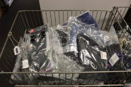 A quantity of as new assorted Asics running/fitness clothing to include tights, tops and jackets (