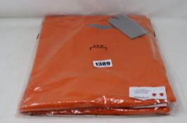 Two as new A.C.W. Essential T-shirts in puffin orange (L, XL - RRP £95 each).