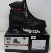 A pair of as new V12 Footwear V1235XL Boulder safety boots (UK 15).