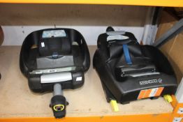 Two used Maxi-Cosi Isofix car seats.