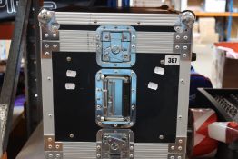 An as new Europower PMP580s 10-channel 500w power mixer in a flight case.