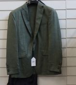 An as new Hackett London silk/wool blend jacket in green (42S - RRP £249).