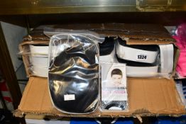 Ten packaged as new unbranded black/brown hair pieces with weaving caps.