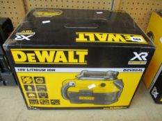 A boxed as new DeWalt DCV584L handheld vacuum cleaner.
