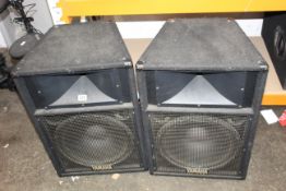Two pre-owned Yamaha speakers (Model number s115ivn) (Missing power cables).