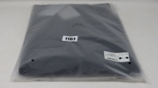 An as new A.C.W. easycare merino Essentials zip through sweater in black (M).