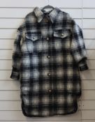 An as new Ducie London Abi lined coat in black/grey (One size - RRP £295).