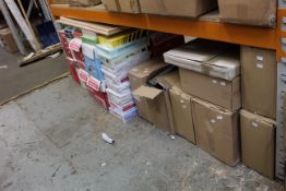 A large quantity of mainly A4 printer paper and lever-arch files.