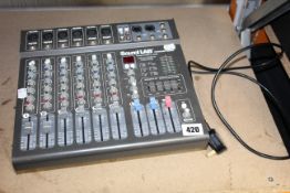 A pre-owned Soundlab powered mixer (Model number g742ba).