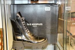 A pair of as new The Kooples toothed leather boots (EU 38).