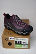 A pair of women's as new Oboz Firebrand II Low B-Dry waterproof walking shoes (UK 8.5).
