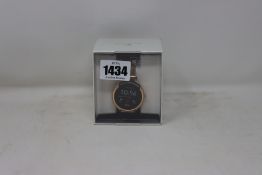 A boxed as new Fossil Gen 5E Smartwatch (Rose-Gold tone stainless steel mesh).