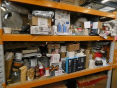 A large quantity of assorted household items to include wallpaper, ceramics, kitchen items,