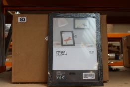 Twenty four sealed Ikea Fiskbo 21 x 30cm picture frames.