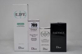 A bottle of Dior Hyrda Life lotion to foam fresh cleanser (190ml), a Dior Capture Totale super