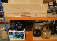 A quantity of pre-owned audio-visual items to include a boxed Sony BDV-E2100 Blue Ray Disc/DVD