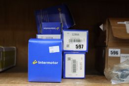 A collection of boxed Intermotor replacement car components to include 3x Ignition Coil (PN