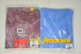 Two as new Cactus Jack T-shirts; Jack Smile II (M) and Astro Goosebumps (M).