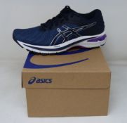 A pair of women's as new Asics Gel-Pursue 7 trainers (UK 6.5).