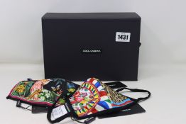 Three as new Dolce & Gabbana face masks (RRP £75 each).