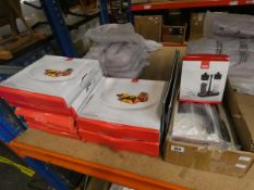 A quantity of boxed as new Kuhn Rikon kitchen/catering items: Nine boxes of two Steak Plates (30cm),