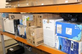 A quantity of assorted printers, printer cartridges and parts (As new and pre-owned).