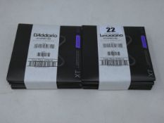 Ten sets of as new D'Addario XT 11/52 Phosphor Bronze Custom Light guitar strings.