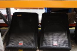 Two pre-owned Wharfedale Pro speakers (Model number EVP-s15m).