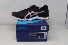 Three pairs of women's as new Asics Gel-Phoenix 10 trainers (2 x UK 8.5, 1 x UK 9).