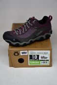 A pair of women's as new Oboz Firebrand II Low B-Dry waterproof walking shoes (UK 7.5).