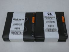 Ten sets of as new D'Addario XT 10/47 Phosphor Bronze Extra Light guitar strings (XTAPB1047).