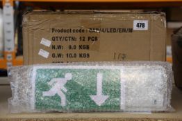 Twelve boxed as new CAPRI 4W LED Emergency Bulkheads CAP/4/LED/EM/M.