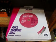 Five boxed as new Diatech F1 Plus - Multi-Use Diamond Blades - 3000 Cuts - Code:B153R.
