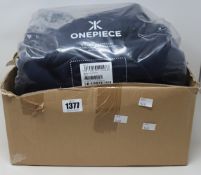 Three as new Onepiece Est 2007 jumpsuits; Denim On Denim (M - RRP £120), Original in black (XS)