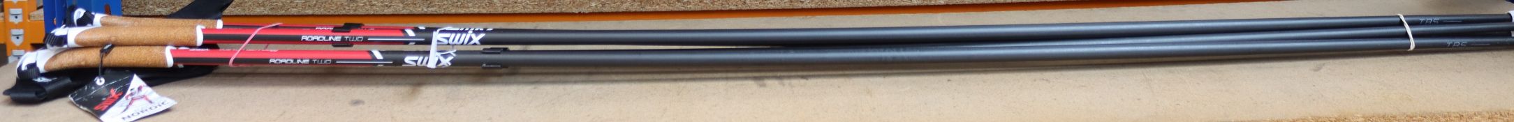 Two pairs of SWIX Roadline 2 Roller-Ski Poles (Pro Fit 3D Large).