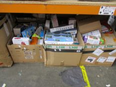 Four boxes of assorted miscellaneous items to include household items, toys, souvenir's and