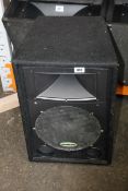 A pre-owned Samson Resound RS12 speaker (Missing power cables).