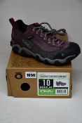 A pair of women's as new Oboz Firebrand II Low B-Dry waterproof walking shoes (UK 7.5).