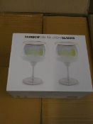 Twelve boxed Root7 rainbow gin balloon glasses (Two items per box).