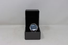 A men's boxed as new Emporio Armani AR2447 black chronograph watch.