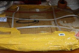 A boxed concrete vibrator.