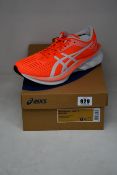 A pair of women's as new Asics Novablast Tokyo trainers (UK 6.5).