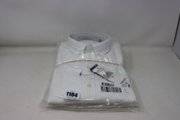 Two men's as new Polo Ralph Lauren white Oxford slim fit shirts (M - RRP £95 each).