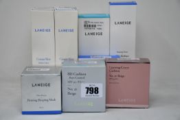 Four Laneige cream skin refiner mist (4 x 120ml), one Laneige essential power skin refiner