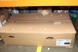 A boxed Schock Lithos D-100L Nero black granite kitchen sink.