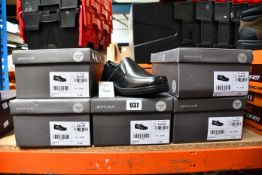 Five pairs of as new Pavers extra wide dual fit leather slip on shoes (UK 6, 2 x 8, 9 10 - RRP £45